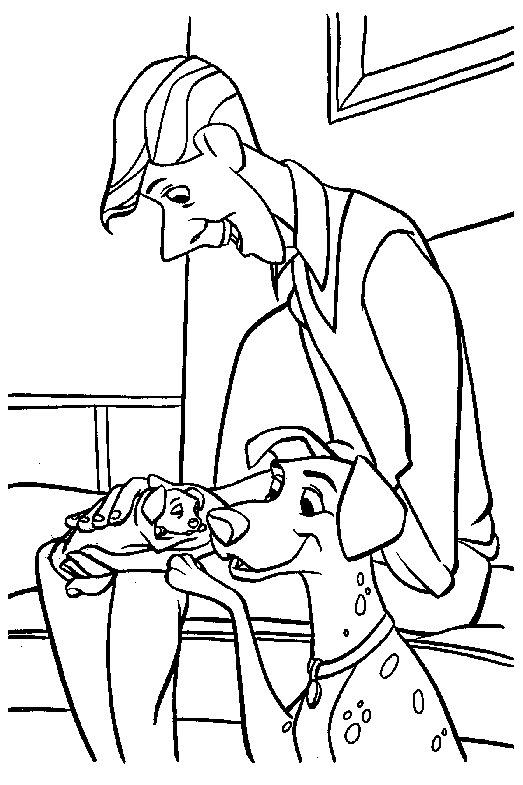 coloriage 101 dalmatiens la naissance des bebes